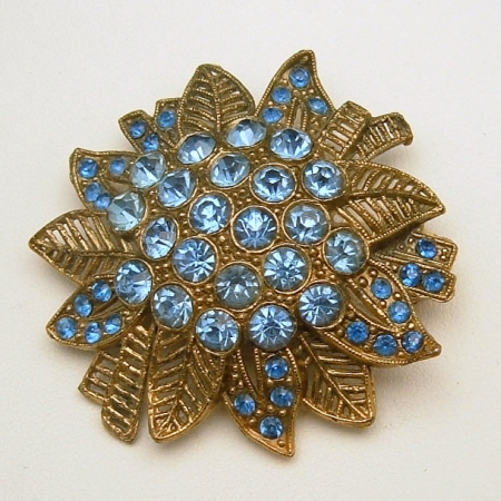 Little Nemo Blue Rhinestone Brooch