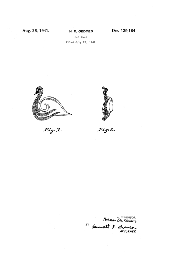 Trifari Patent 129164, Page 1