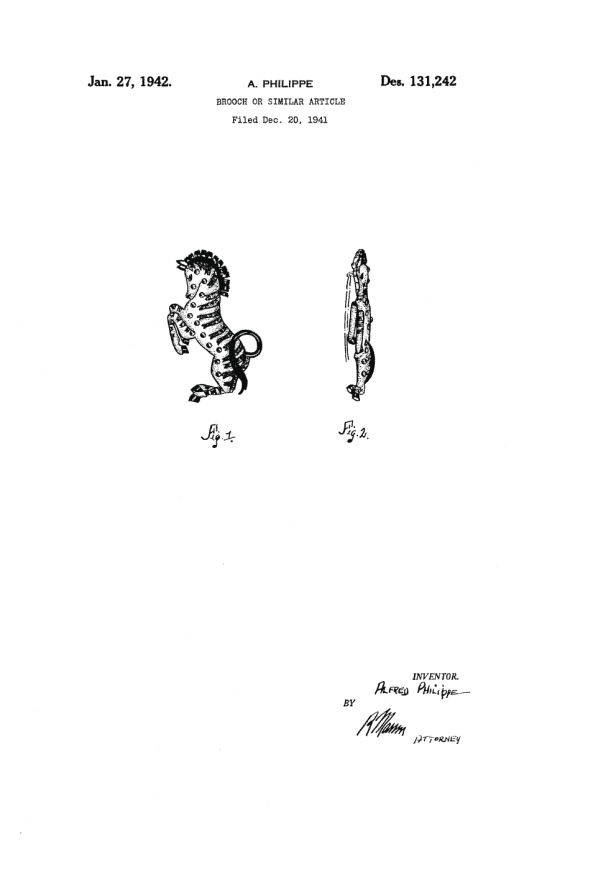Trifari Patent 131242, Page 1