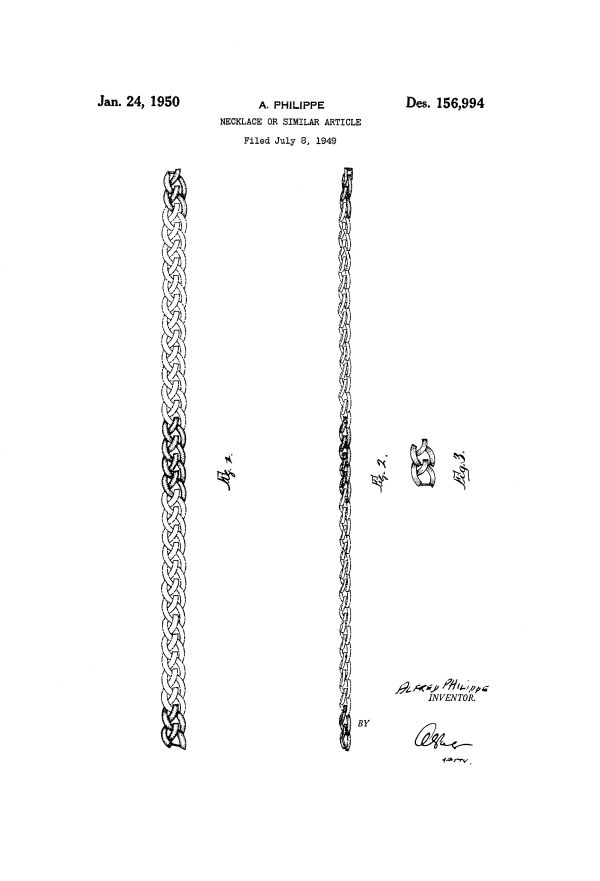Trifari Patent 156994, Page 1