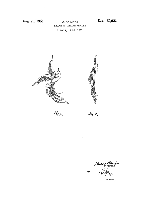 Trifari Patent 159923, Page 1