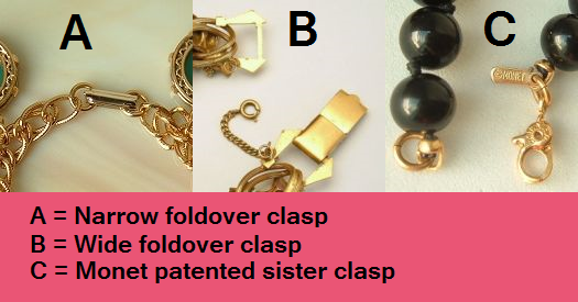Vintage Foldover and Sister Bracelet Clasps